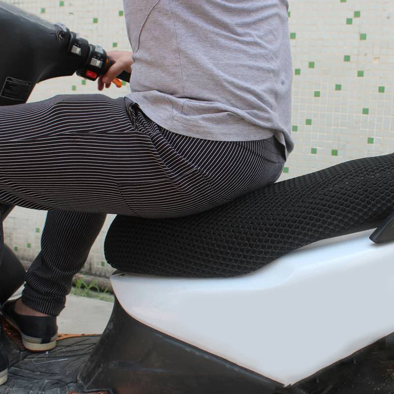 Mayitr 1pc 3D Breathable Mesh Net XL Size Scooter Motorbike Moped Seat Cushion Cover Mat for Motorcycle Seat Protection