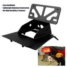 Держатель номерного знака мотоцикла черный алюминиевый сплав лицензионный кронштейн аксессуары для мотоциклов Honda Grom/MSX125