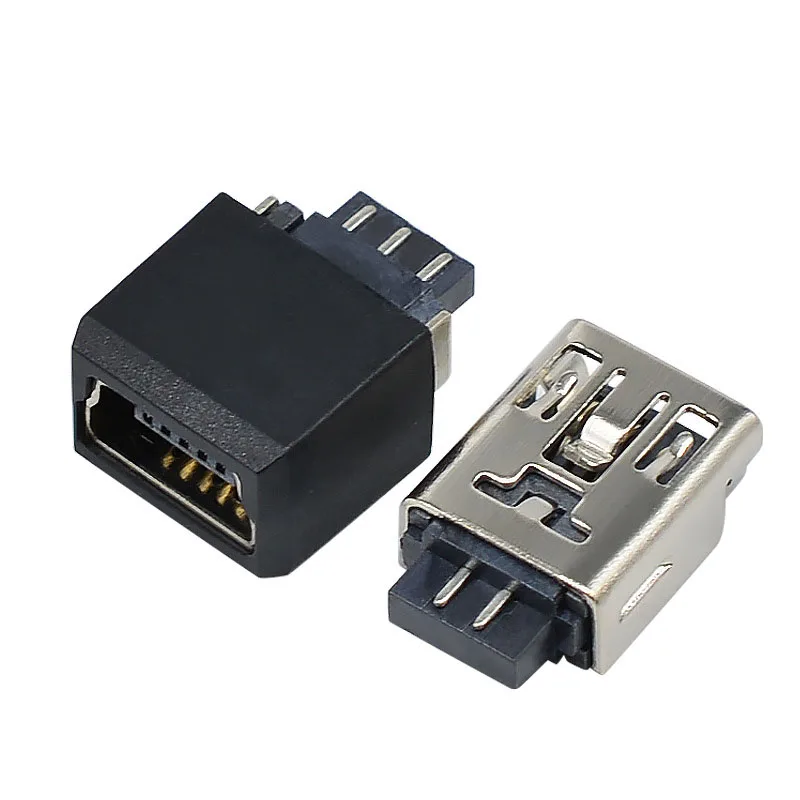 Мини 5Pin USB розетка Женская сварочная линия с оболочкой USB зарядное устройство разъем адаптера