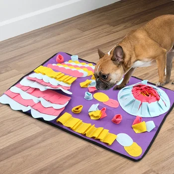 

Pet Sniffing Training Blanket Detachable Fleece Pads for Dogs Puppy Cat Relieve Stress Puzzle Toy Pet Cat Dog Snuffle Mad