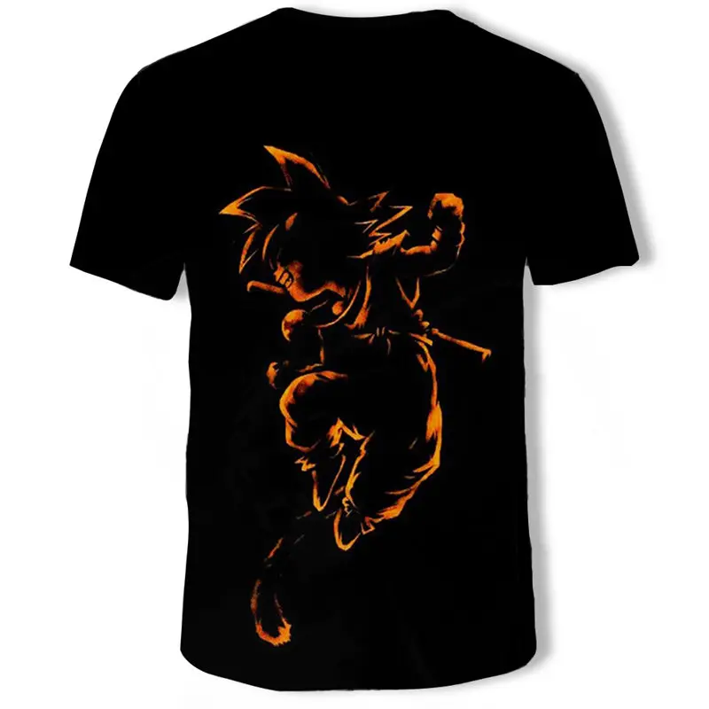 Новинка, футболка с 3D принтом Dragon Ball Z Goku, футболка с коротким рукавом и круглым вырезом, летняя футболка Saiyan Vegeta harajuku, брендовая одежда, футболка, Азиатский Размер 6XL