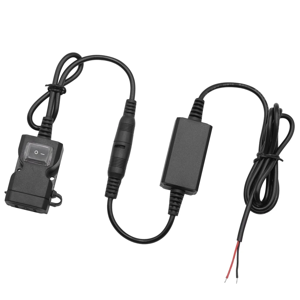 Мотоцикл Руль двойной USB зарядка порт розетка с переключателем водонепроницаемый