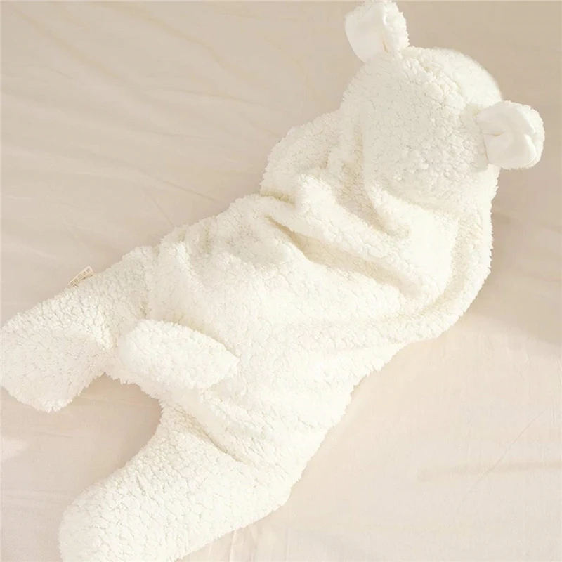 Bolsa de Dormir Bebê Recém-nascido Meninas Meninos Inverno Velo Quente Algodão Cor Pura Swaddle Sólido Dormirwear 26 Sacos de dormir bebê