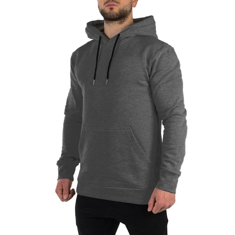 Dark Gray No Logo Осенне-зимняя мужская куртка для бега хлопковые ветрозащитные спортивные куртки с капюшоном уличная спортивная одежда для спортзала фитнеса толстовки спортивное пальто мужские - Цвет: Dark Gray No Logo