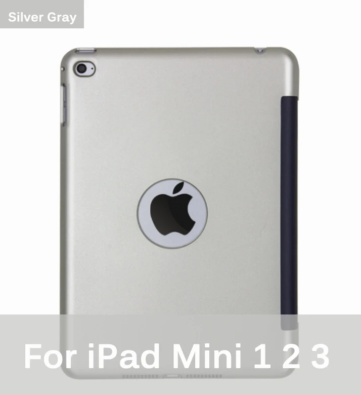 slivery Gray mini123 Топ Флип-клавиатура для Apple iPad 9,7 5-го 6-го поколения Bluetooth клавиатура чехол для iPad mini 12345 iPad Pro 9,7 чехол - Цвет: slivery Gray mini123