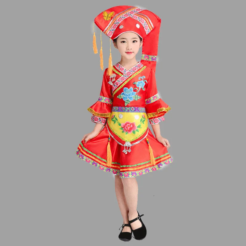 Индивидуальная народная одежда для шоу, Детская Одежда для танцев Lishui, женские шелковые сценические костюмы с тыквой