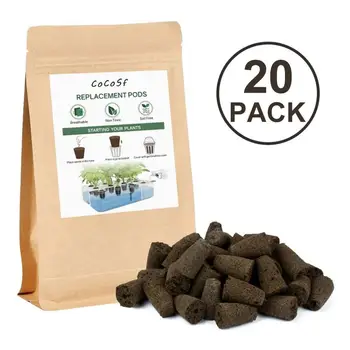 

20/50 Seed Pod Sponges Seed Starter Sponge Pods Replacements Root Growth Sponge Plugs For Hydroponic Indoor Garden Seed Starting