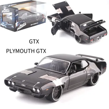 

22cm 1:24 Scale Metal Model Car 1972 DOM'S PLYMOUTH GTX Fast Racing Car Model Alloy Diecast Vehicles Toy Collection KIDS Gift