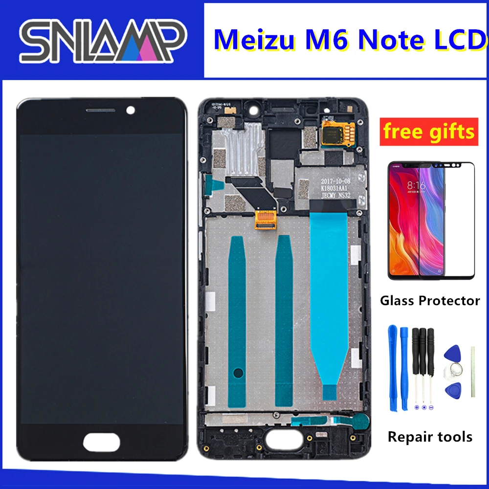 

5.5" Original LCD For Meizu M6 Note Display Touch Screen Digitizer Assembly With Frame For Meizu Meilan Note 6 M721H M721Q LCD