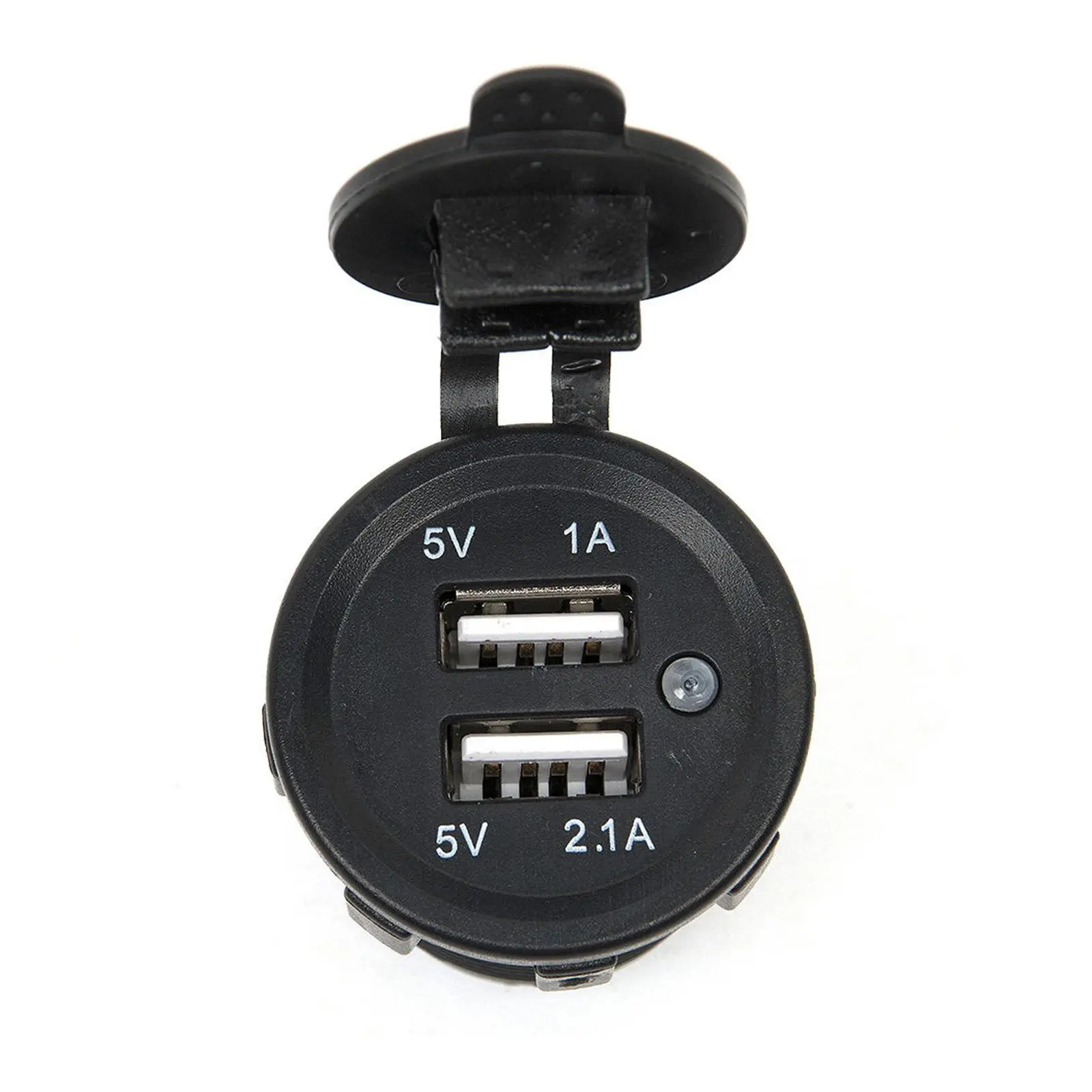 Автомобиля с двумя портами USB Зарядное устройство Крышка для мото Авто Грузовик ATV Лодка 12 V-24 V светодиодный двойной USB гнездо Зарядное устройство Мощность адаптер