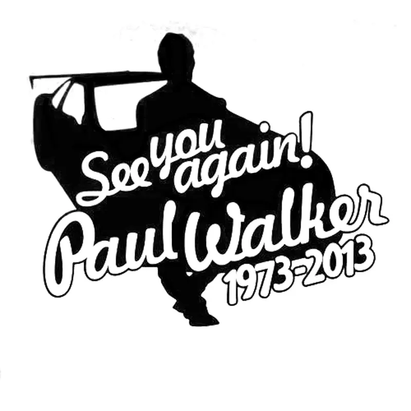 

Lifelike Car Sticker Vinyl Paul Walker See You Again Car Window Accessories Cover Scratches PVC 15cm X 12cm