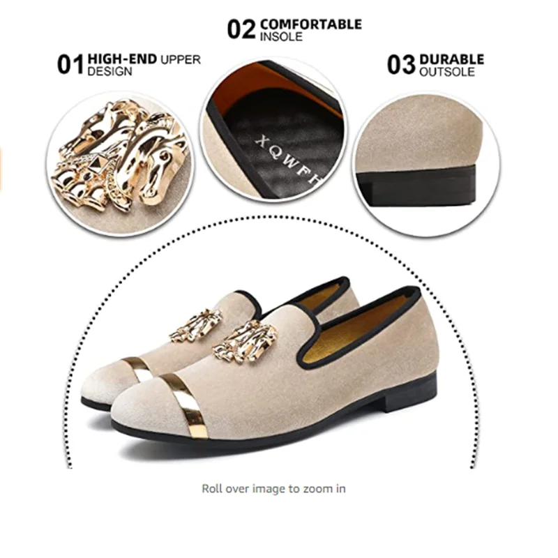 mens white shoes with gold buckle