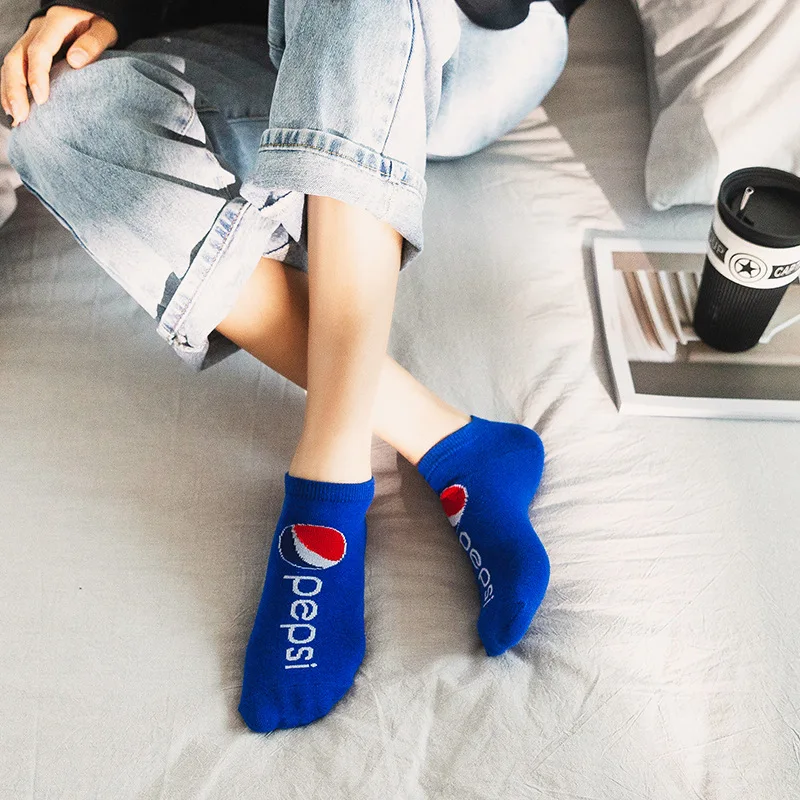 Popular Brand No-show Socks Coke Cool Socks Couples Spring next Season European And American Streets INS Wind Socks Men's Socks