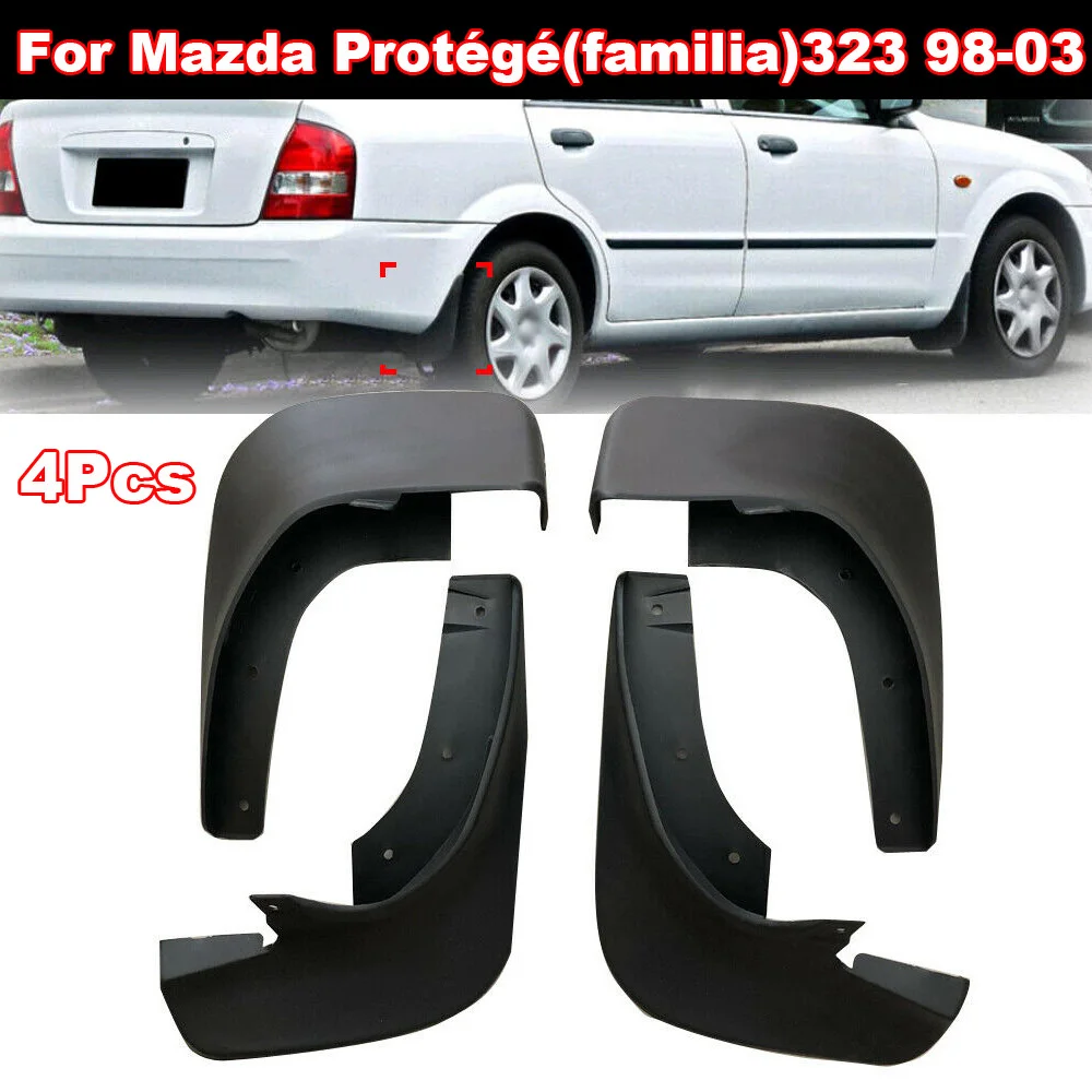 Авто Брызговики черный пластиковый протектор для Mazda Protege 323 1998-2003