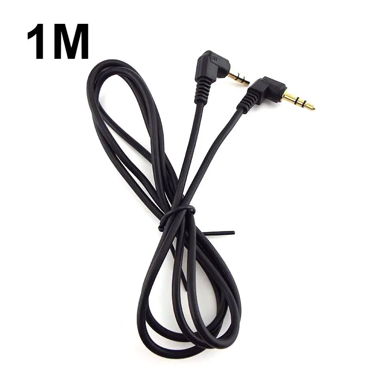 0.5M 1M Audio Cable 3.5mm Male to Male 90 Degree Angle Car AUX Speaker Stereo MP4 MP5 Audio Line Cord PVC audio cable