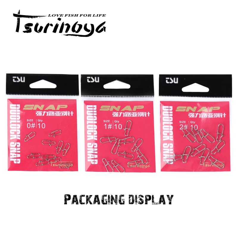 TSURINOYA Fishing Snaps Stainless Steel Hard Lure Connector 100PCS Solid Safety Pin Barrek Hook Lock Clip Accessories fishing accessories fishing line connectors fishing tools fishing tool fishing tackle