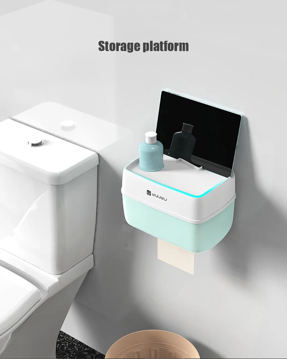 Портативный держатель для туалетной бумаги настенный диспенсер для туалетной бумаги водонепроницаемый тканевая коробка для хранения для аксессуаров для ванной комнаты
