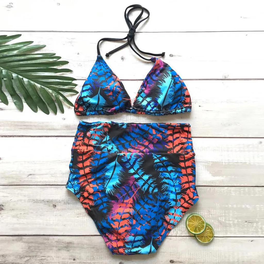 KANCOOLD Bikinis Set Push Up High Waist Printed Bikini Set 2020 Hot Sale Padded Bra Swimsuit Female Beach Swimsuit Beachwear 213