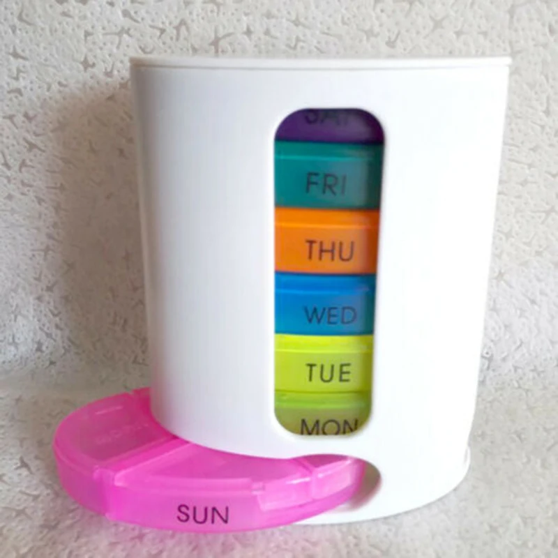 Weekly Daily Pill Box Organizer Medicine Reminder Tablet Storage Dispenser 7Day 