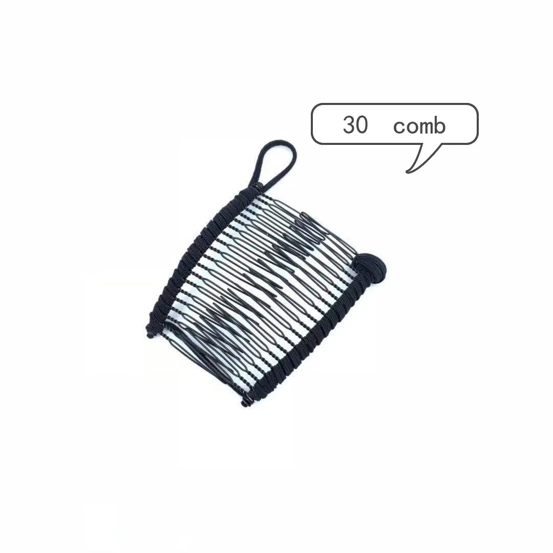 Black 30 1 шт. Винтажная заколка для волос в форме банана Женская ленивая расческа для волос винтажные растягивающиеся аксессуары для волос Новое поступление рождественские аксессуары для волос - Цвет: Black 30