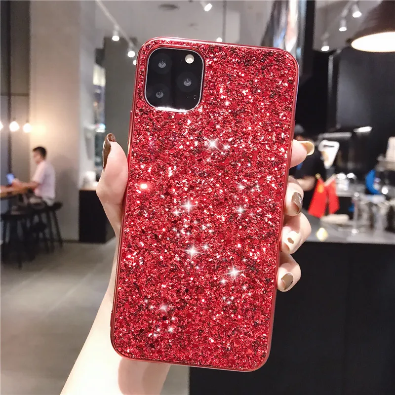 Luxury Rhinestone Bling Glitter Case For iPhone 13 12 11 Pro MAX XR X XS MAX SE 2020 8 7 Plus Diamond Soft Silicone Cover Funda iphone 13 cases