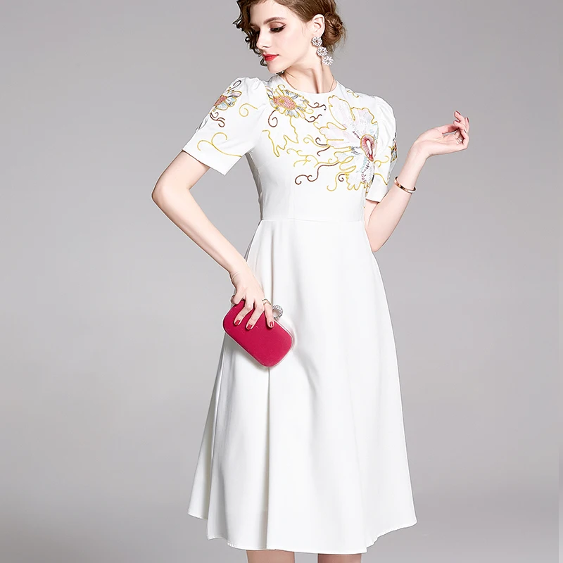 HAYBLST Брендовое платье для женщин летнее с короткими рукавами размер плюс одежда