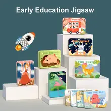 

5Pcs/Set Durable Poultry Pig Wood Jigsaw Puzzle Burr Free Child Jigsaw Puzzle Creative Assembling for Home