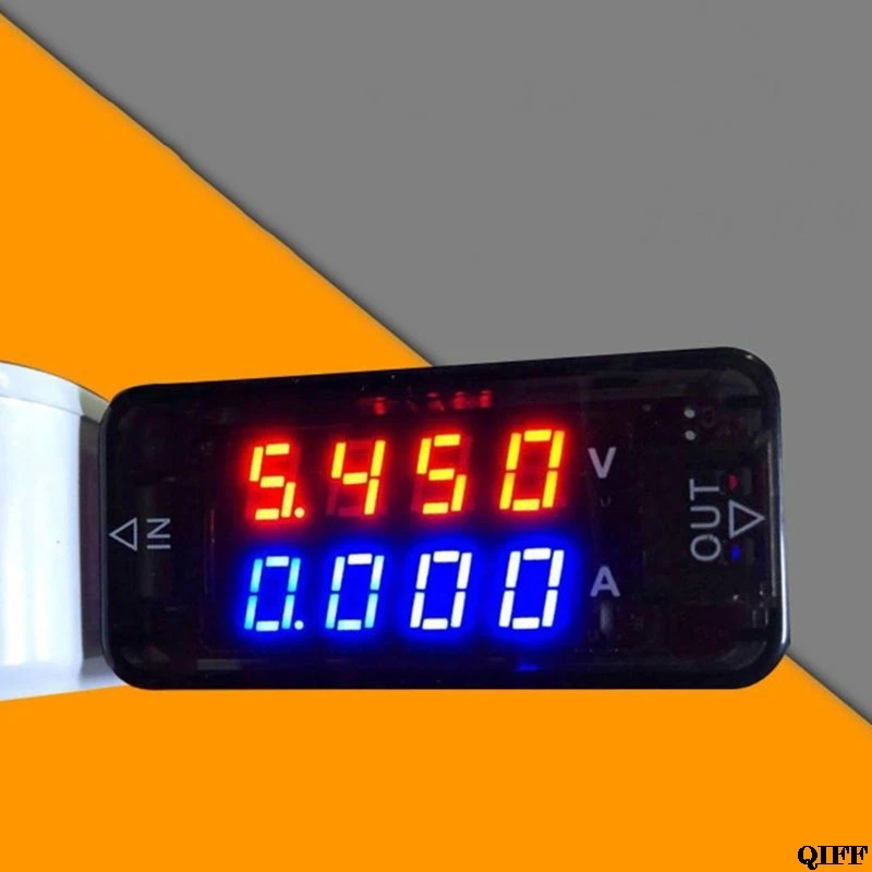 4-Digits USB Detector Charger Current Voltage Charging USB Voltmeter Amp Tester A5YD