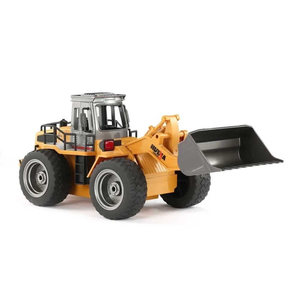 HUINA 1520 RC металлический бульдозер 6CH 1/18 2,4 ГГц RTR фронтальный погрузчик Инженерная игрушка пульт дистанционного управления строительство трейторк автомобиль ht