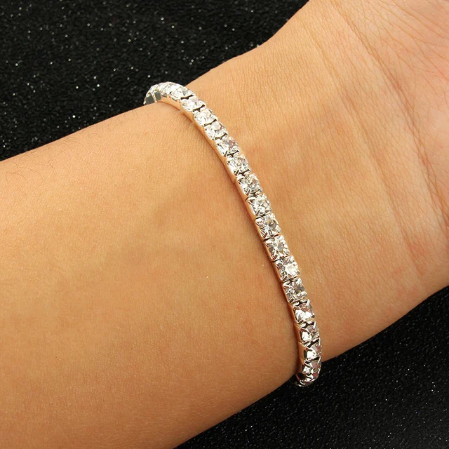 MultiStyle Silver color Rhinestone Bracelets & Bangles Wedding Bridal