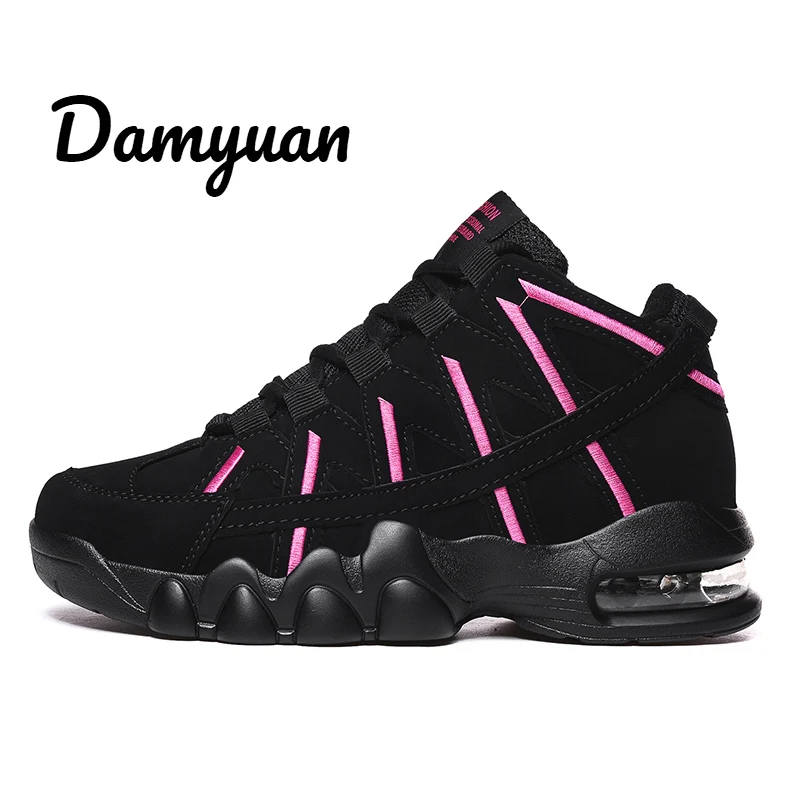 Damyuan/кроссовки; Модные дышащие кроссовки; женская обувь; удобная спортивная мужская обувь; женская обувь на воздушной подушке; обувь для влюбленных - Цвет: Розовый