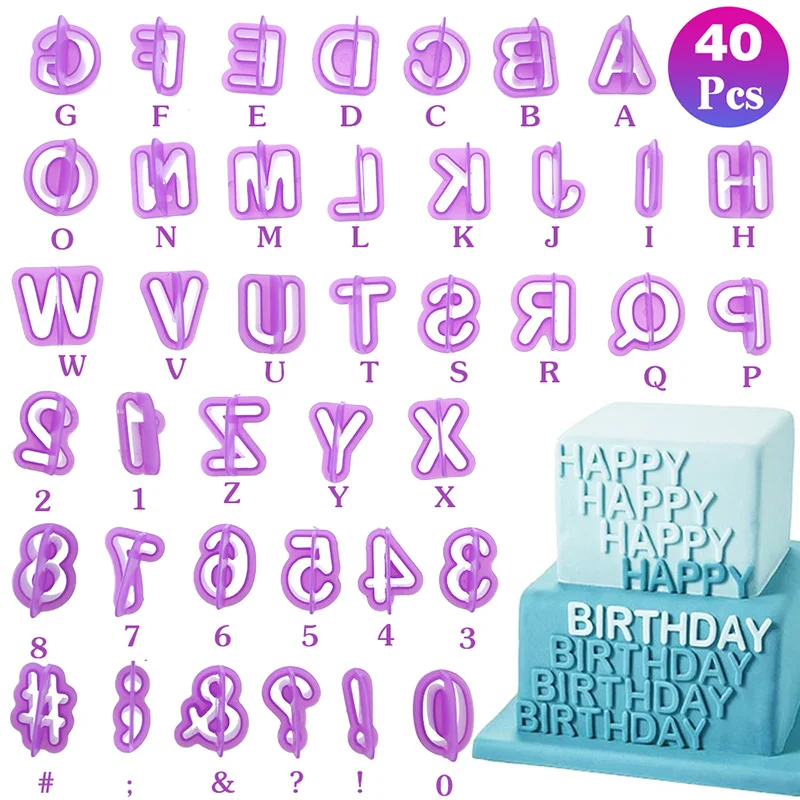 40 шт. пластиковые алфавитные буквы и цифры DOZZLOR для торта|Формы тортов| |