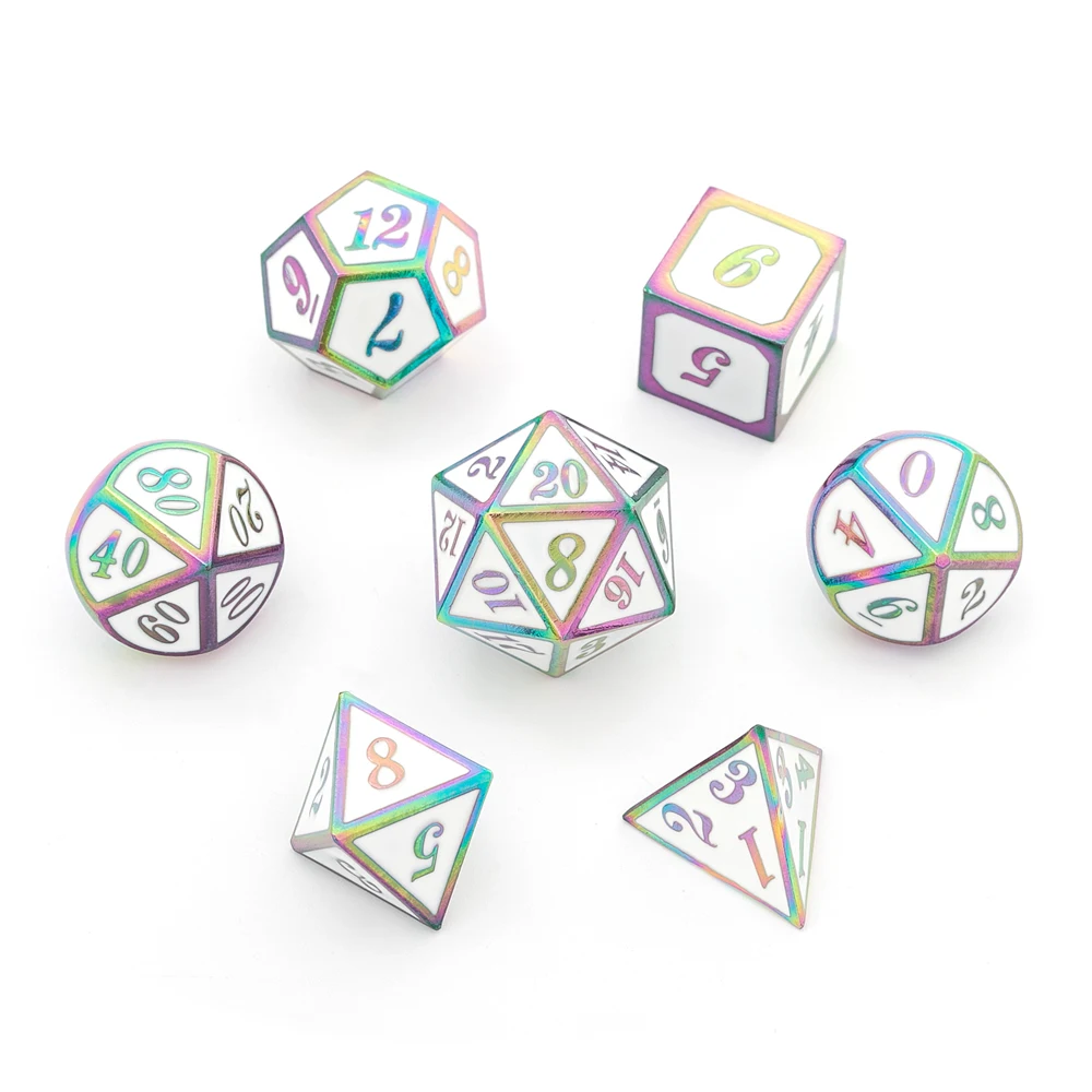 Chengshuo игральные кости DND Металл РГП набор многогранных подземелья и дракон черный настольные игры цинковый сплав цифровые кости шаблон d12 d20