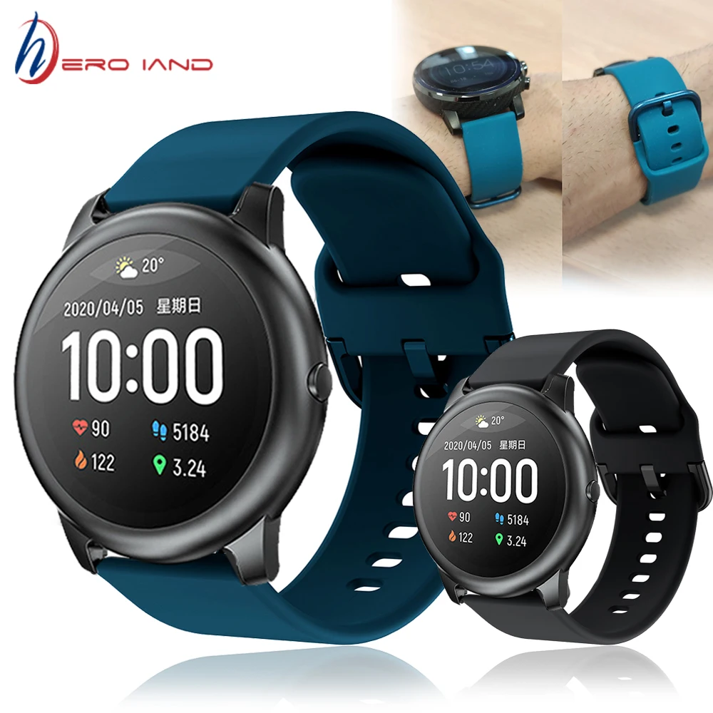 Силиконовый мягкий ремешок для часов Haylou Solar LS05 браслет смарт-часов Xiaomi Amazfit Stratos