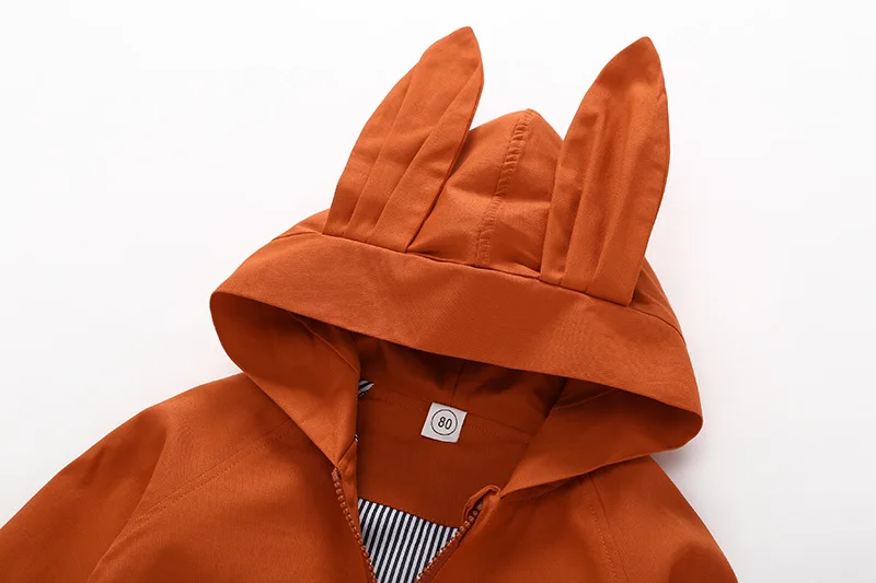 INS/Лидер продаж; детская одежда/AliExpress для девочек; сезон осень; пальто с капюшоном с заячьими ушками