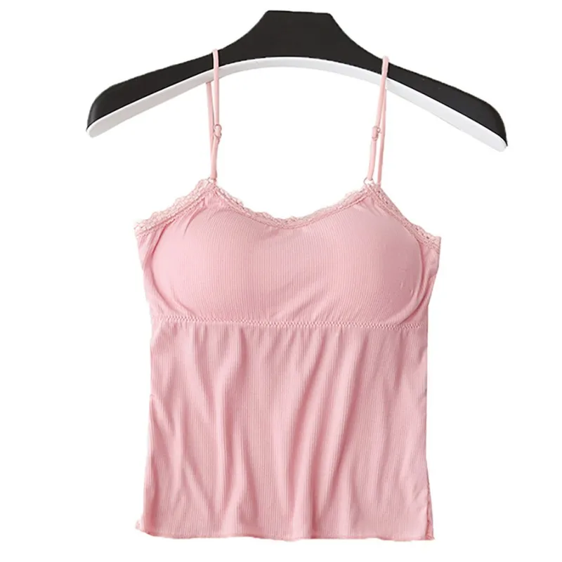 Women Vest Bras Camisoles& Tank Top Seamless Solid Strap Vest Comfortable Underwear Sexy Tank top
