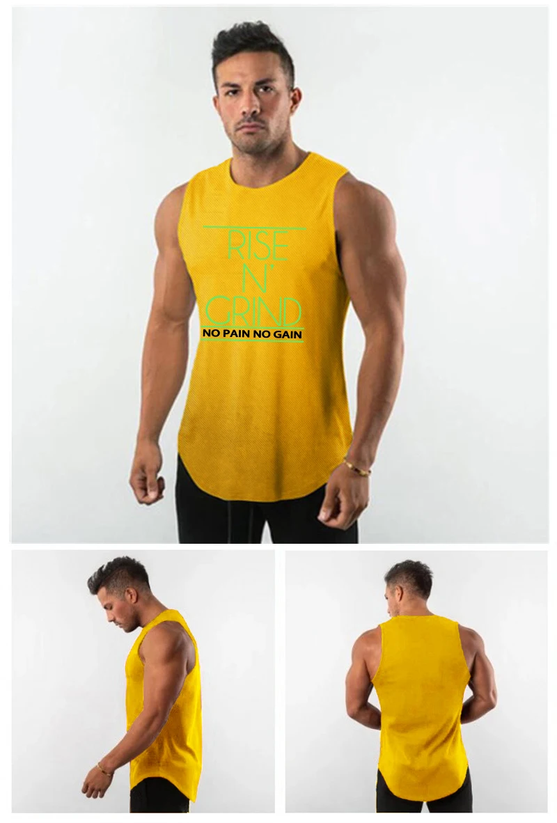 Новый сетчатый Быстросохнущий жилет для тренировок в тренажерном зале майка