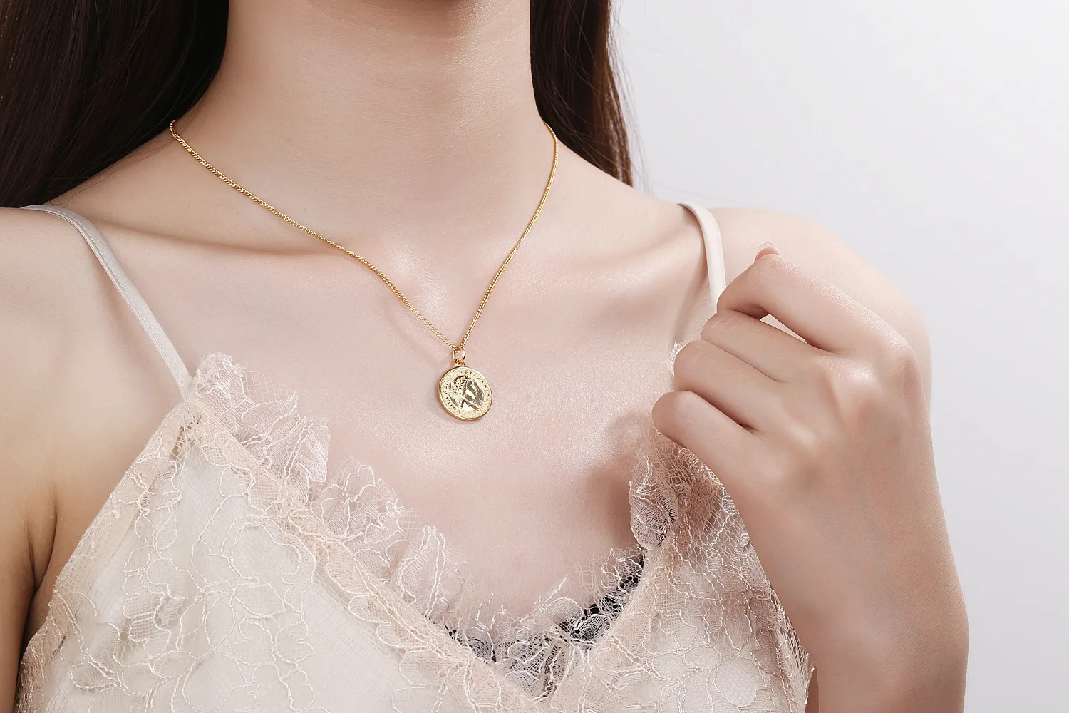 Leouerry, 925 пробы, серебро, 14 стилей, ожерелье с монетами, 18 K, Золотая серия, ожерелье с подвеской, для женщин, новинка, серебро 925, ювелирное изделие