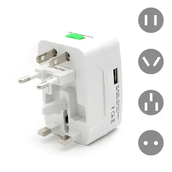 

4in1 EU/UK/US/AU Plug Travel USB Power Adapter Electric Plug Socket Power Charger Converter for iphone/xiaomi/HUAWEI Universal