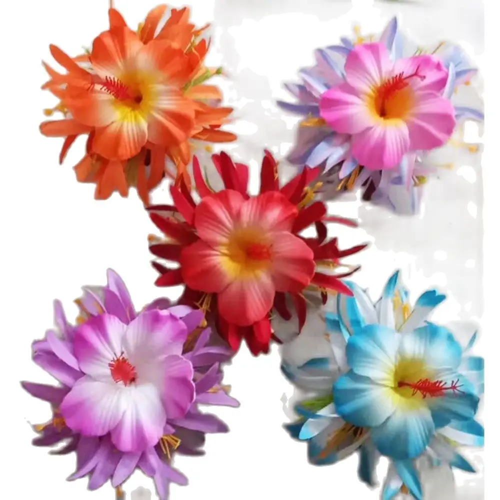 

Бесплатная доставка 30 шт./партия, разноцветные гвоздики для волос HC00080-B, 5 цветов, из пенопласта, гвоздики для волос, с бархатными листьями лилии, гавайская тропическая Алоха