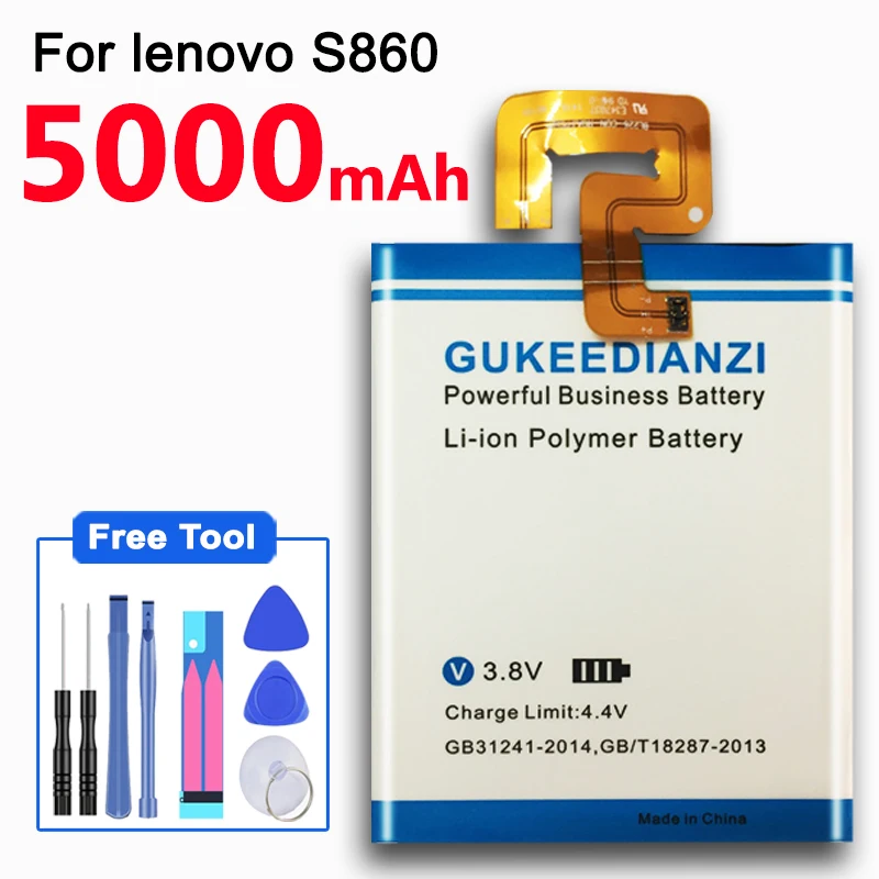 GUKEEDIANZI Высокое качество 5000 мАч для Lenovo BL226 батарея lenovo S860 Мобильный телефон замена