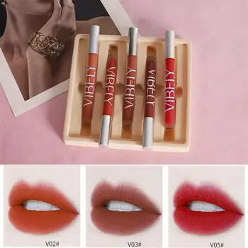 

5Colors Matte Air Lip Glaze Dyeing Lip Gloss Lipstick Waterproof Long Lasting Moisturizing Non Stick Cup Lip Tint Makeup TSLM2
