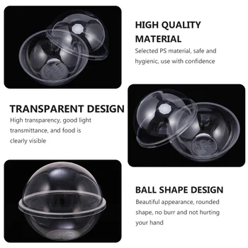 

10pcs Cake Container Plastic Durable Safe Cake Container for Bakery Shop