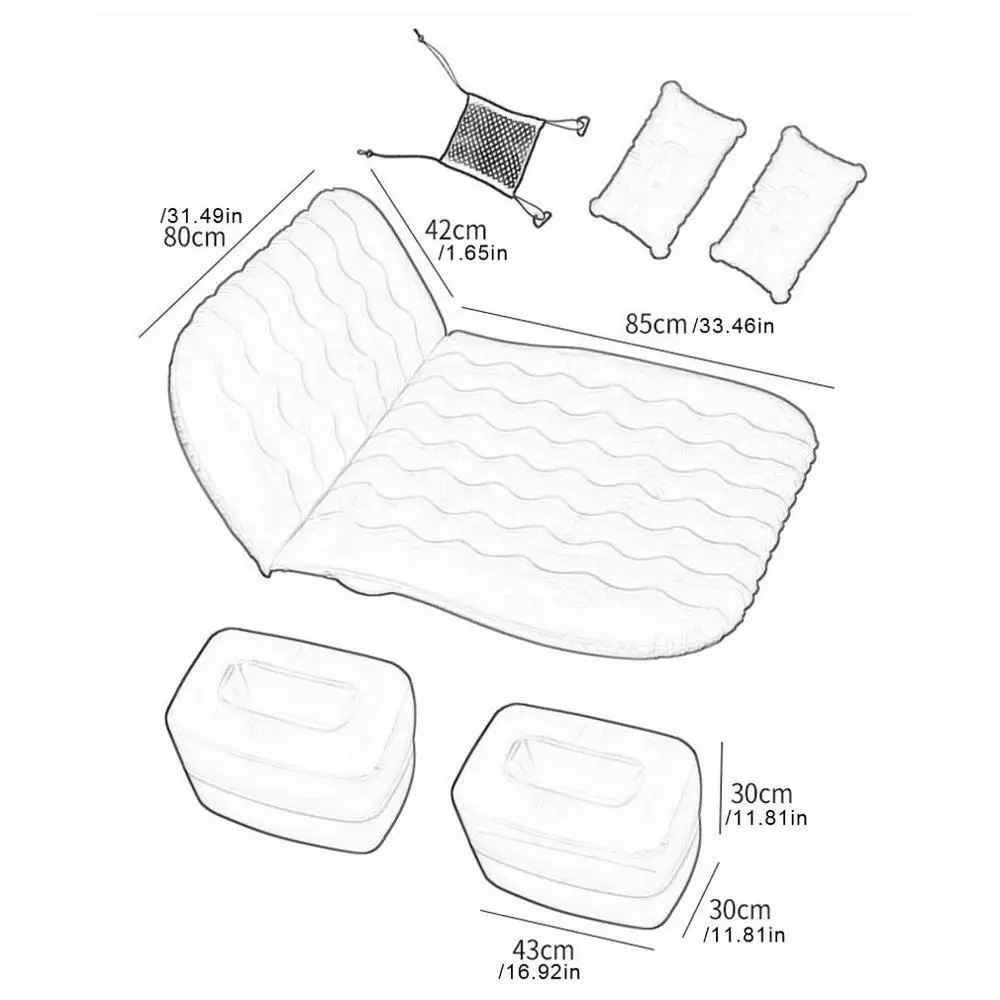 Кровать для автомобиля сидеть лежа для взрослых и детей многофункциональная надувная кровать автомобиль воздушной подушке