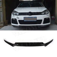 Углеродное волокно/FRP передний спойлер для Volkswagen VW Golf 6 VII MK6 R20 2010-2013 головной бампер подбородок защита автомобиля Стайлинг