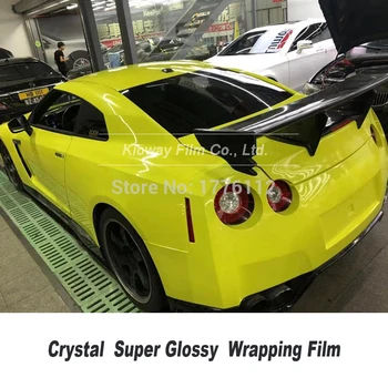 

Highest quality Gloss Lemon yellow Vinyl Wrap whole Car wrap covering with Air Bubble Free (Welcome to compare quality)