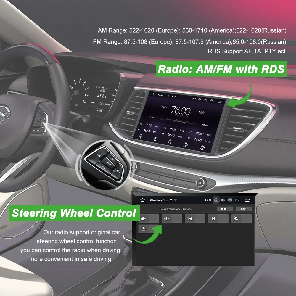 Perfect Bonroad  Android 9.0 Car multimedia playr for Toyota rav4 2007 2008 2009 2010 2011 Car DVD GPS Navigation palyer Ram 2G Rom16G 3