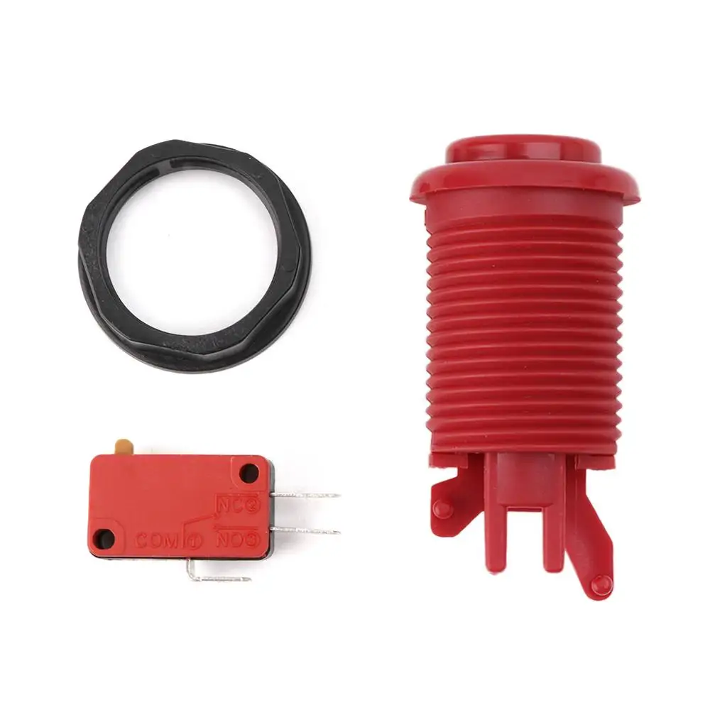 28mm Round Arcade Push Button American Style Three Foot Micro Switch for MAME Jamma M5TC | Спорт и развлечения