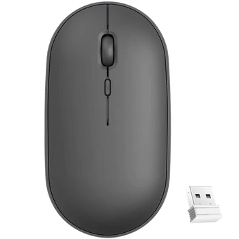 

HOT-2.4G Noiseless Rechargeable Mouse with USB Receiver Portable Computer Mice for Laptop, PC,