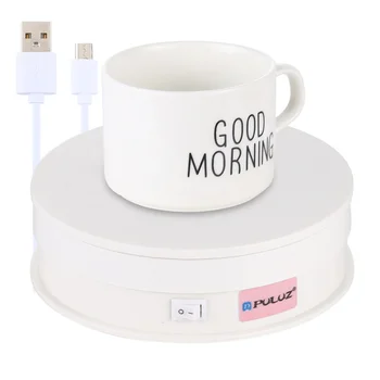 

PULUZ USB Electric 360 Degree Rotating Turntable Display Stand For Photography Max Load 15Kg Video Vlog Shooting Props Turntable